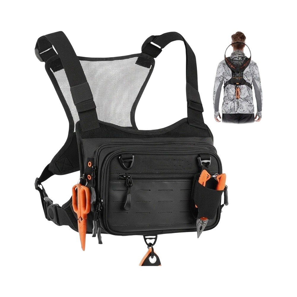Fishing Vest - Plecak-szlafrok do wędkowania muchowego z dużym,