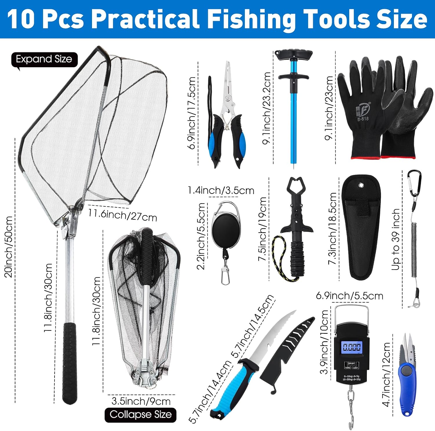 10-częściowy zestaw narzędzi w – Fishing Gloves recenzja i cena